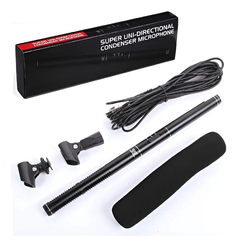MICROFONO UNIDIRECCIONAL PARA CAMARA Y CAÑA DE AUDIO - 1