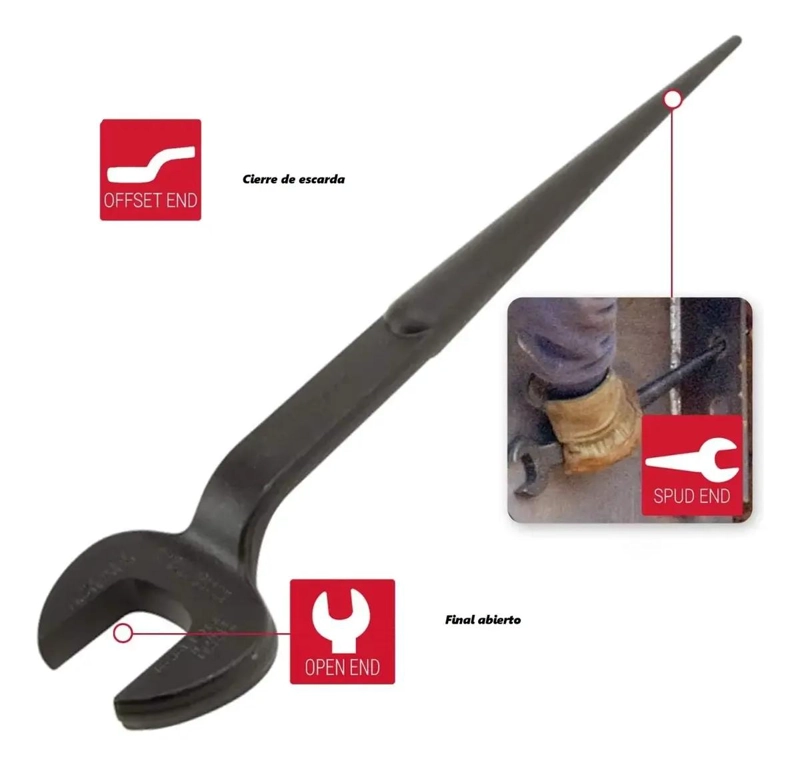 LLAVE DE APRIETE FIJA DE HIERRO 40 MM - 4