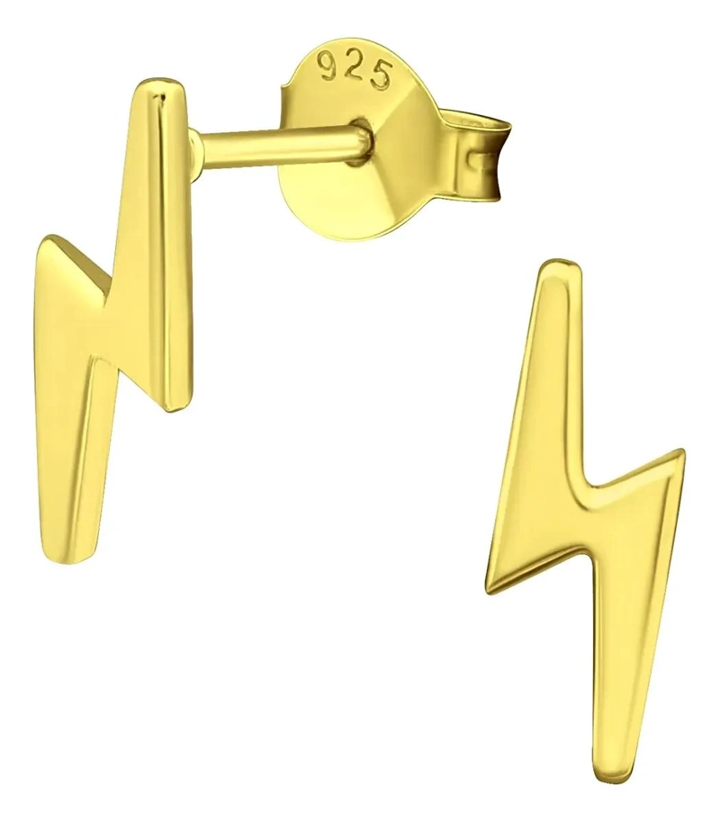 AROS DE PLATA 925 BAÑADOS EN ORO PARA PIEL SENSIBLE - 1