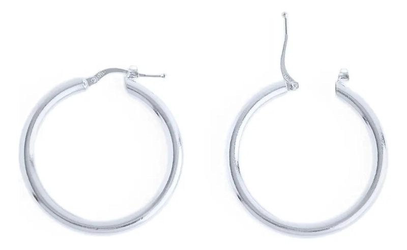 AROS DE PLATA 925 ARGOLLAS GRUESAS DE 40 MM - 1
