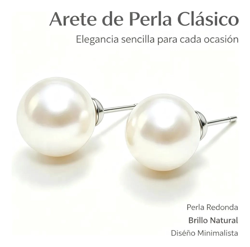 AROS DE PERLAS CULTIVADAS BLANCAS EN PLATA 925 ELEGANTES - 3