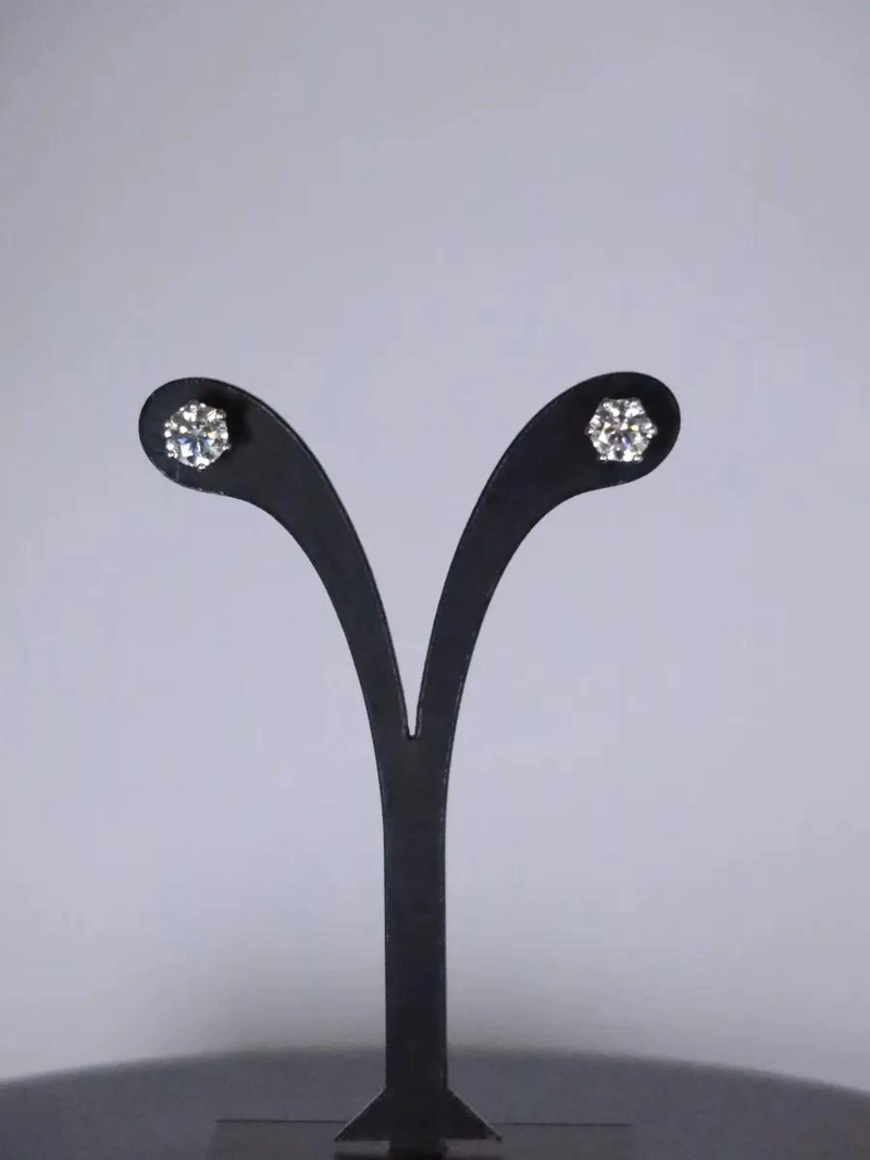 AROS DE PLATA 925 CON MOISSANITA BRILLANTE DE 1CT - 6