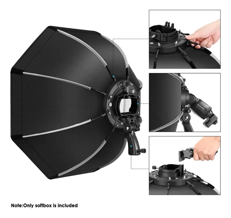 OCTABOX SOFTBOX DE 65 CM PARA FOTOGRAFIA PROFESIONAL - 6