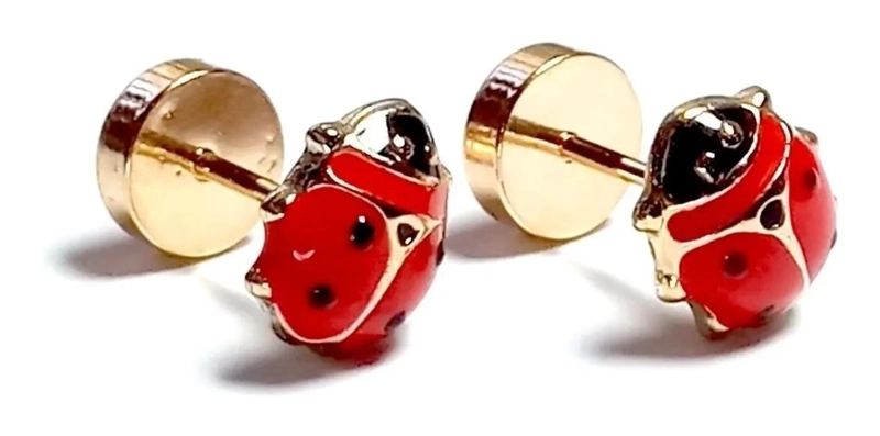AROS PENDIENTES ABRIDORES DE ORO 18K PARA BEBE S - 1
