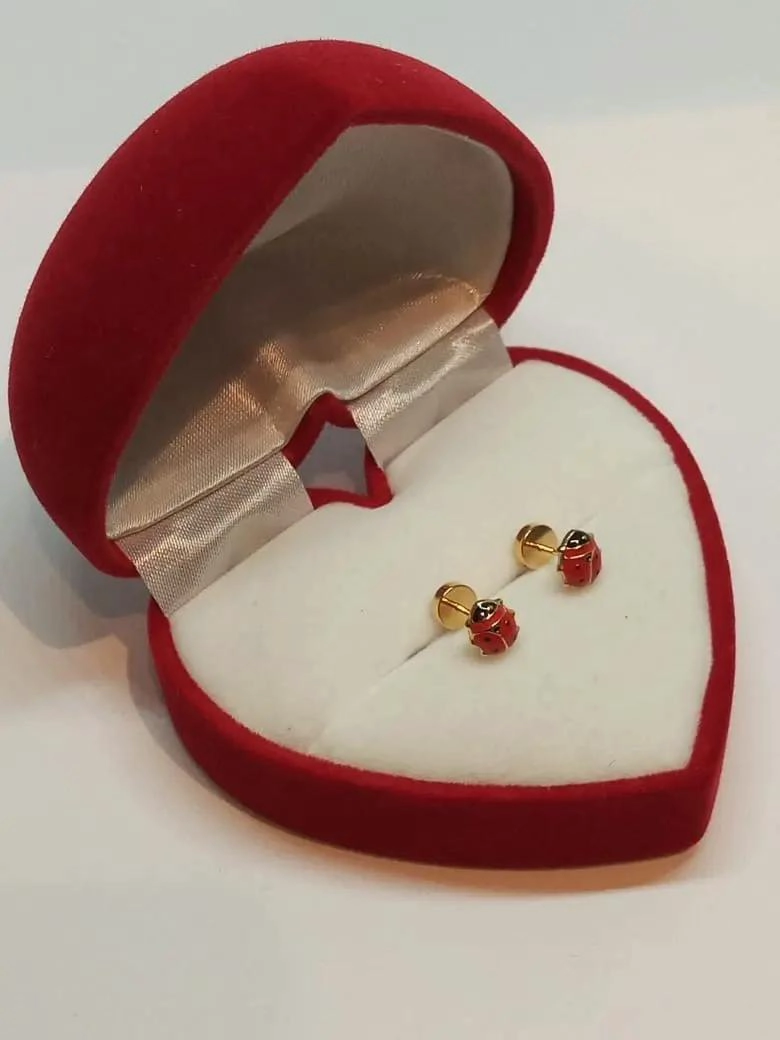 AROS PENDIENTES ABRIDORES DE ORO 18K PARA BEBE S - 2