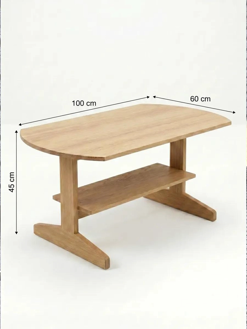 MESA DE CENTRO DOBLE NIVEL 100 CM PARA LIVING MODERNO - 2