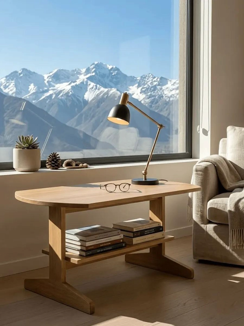 MESA DE CENTRO DOBLE NIVEL 100 CM PARA LIVING MODERNO - 3