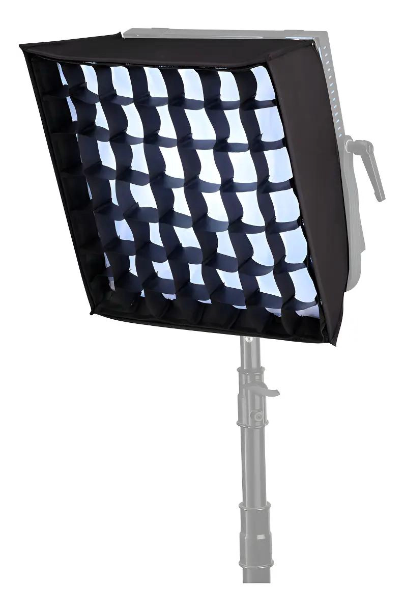 SOFTBOX 35X35CM CON PANAL DE ABEJAS PARA ILUMINACION LED - 1