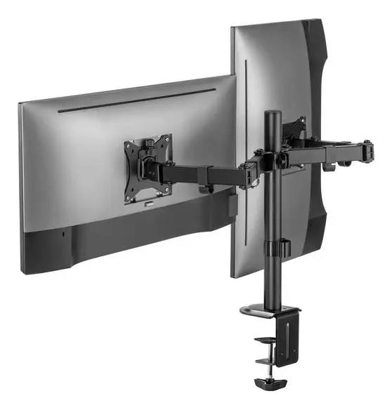 SOPORTE ARTICULADO DE ACERO PARA DOS MONITORES DE 17 A 32 PULGADAS - 7