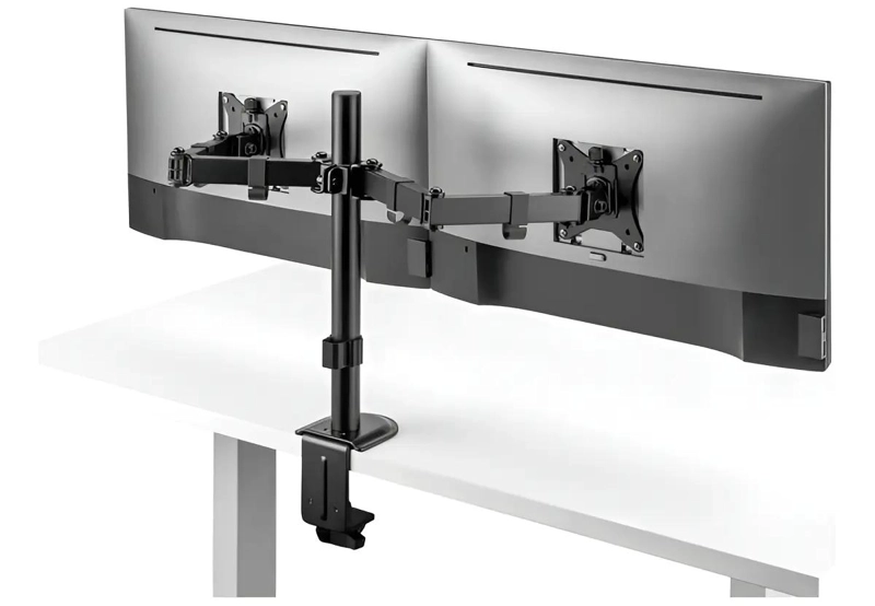 SOPORTE ARTICULADO DE ACERO PARA DOS MONITORES DE 17 A 32 PULGADAS - 9
