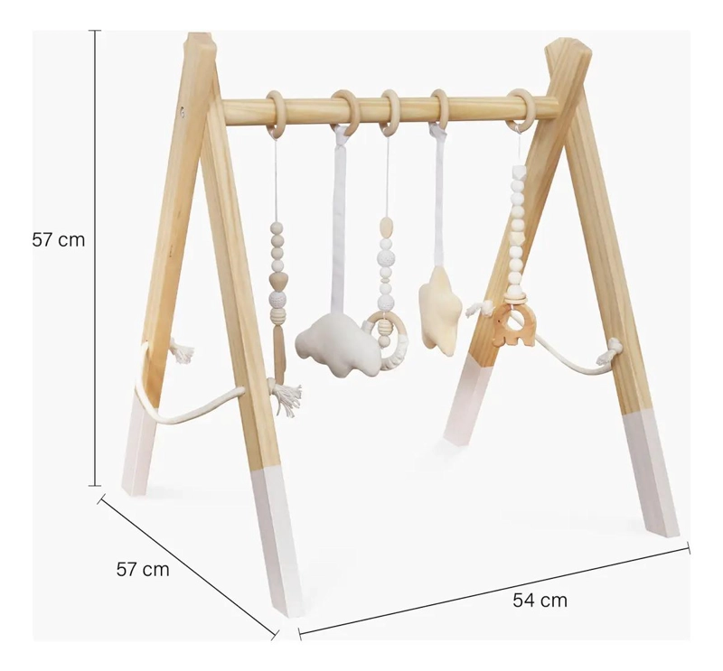 GIMNASIO INFANTIL DE MADERA PARA DESARROLLO MOTOR - 7
