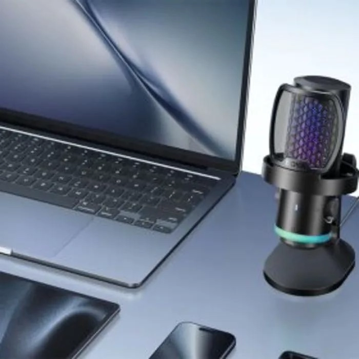 MICROFONO USB CON ILUMINACION RGB Y CANCELACION DE RUIDO - 7