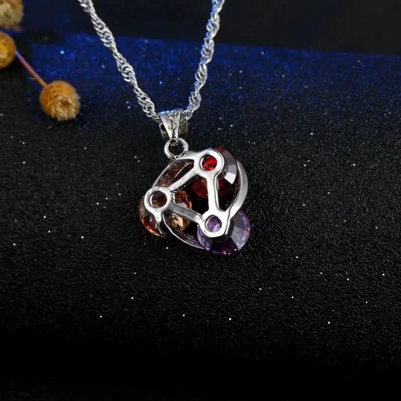 SET DE JOYAS DE PLATA 925 CON AROS Y COLLAR ELEGANTE - 6