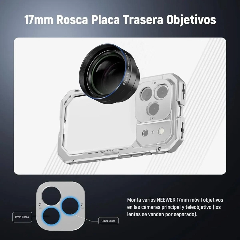 JAULA RIG PARA VIDEO Y FOTOGRAFIA MOVIL COMPATIBLE CON IPHONE 17 PRO - 4