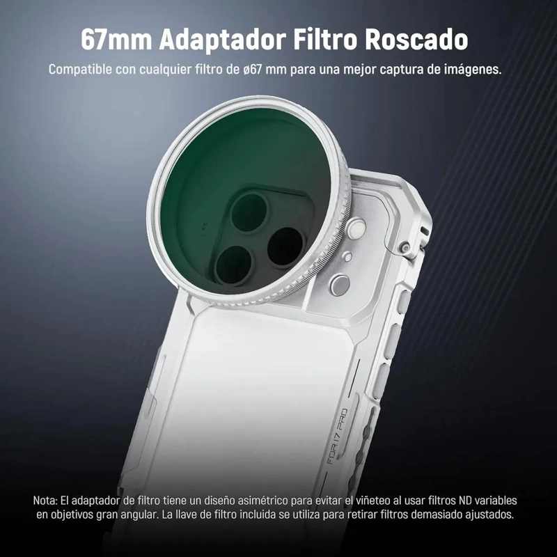 JAULA RIG PARA VIDEO Y FOTOGRAFIA MOVIL COMPATIBLE CON IPHONE 17 PRO - 5