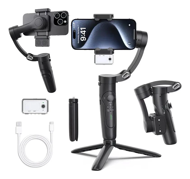 ESTABILIZADOR GIMBAL DE 3 EJES PARA SMARTPHONE CON CONTROL REMOTO - 1