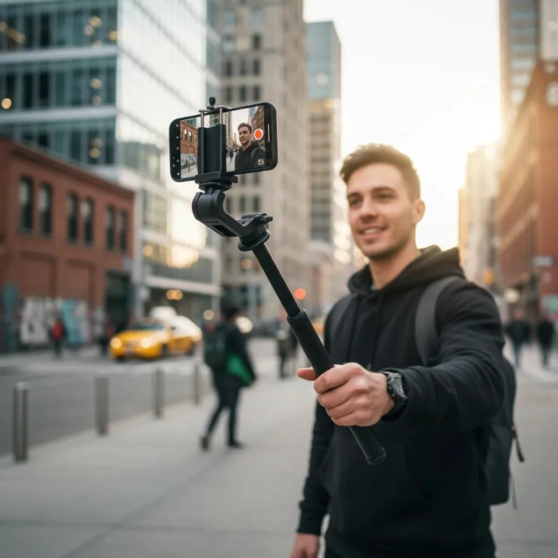 ESTABILIZADOR MONOPOD AUTOMATICO BLUETOOTH DE 1 METRO - 4
