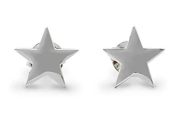 AROS ESTRELLA PLANA 8MM EN PLATA FINA 925 - 1
