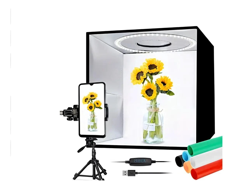 MINI ESTUDIO FOTOGRAFICO LED 30CM X 30CM PARA FOTOGRAFIA - 10