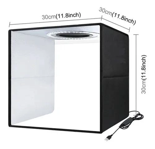 MINI ESTUDIO FOTOGRAFICO LED 30CM X 30CM PARA FOTOGRAFIA - 6