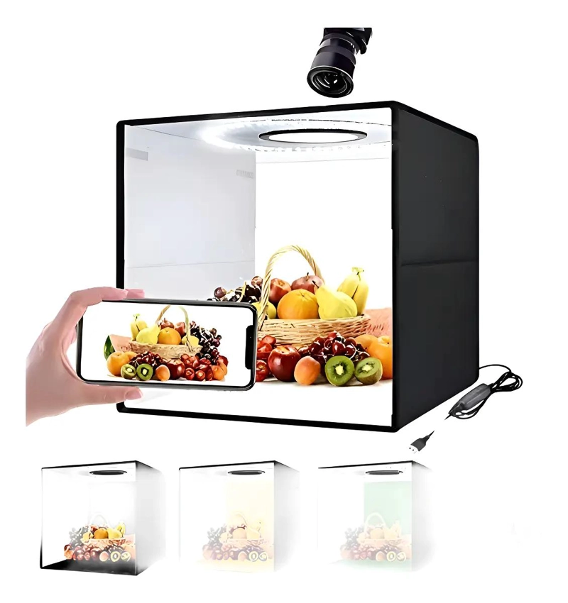 MINI ESTUDIO FOTOGRAFICO LED 30CM X 30CM PARA FOTOGRAFIA - 7