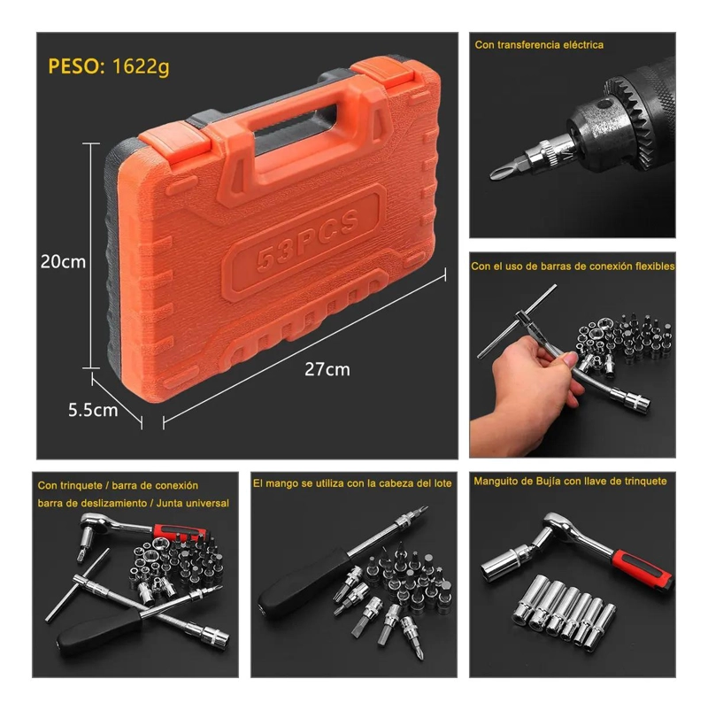 KIT DE HERRAMIENTAS CON 53 PIEZAS PARA MANTENIMIENTO - 9