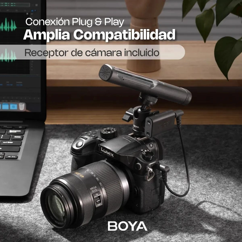 MICROFONO INALAMBRICO COMPACTO CON CANCELACION DE RUIDO PARA GRABACIONES - 3