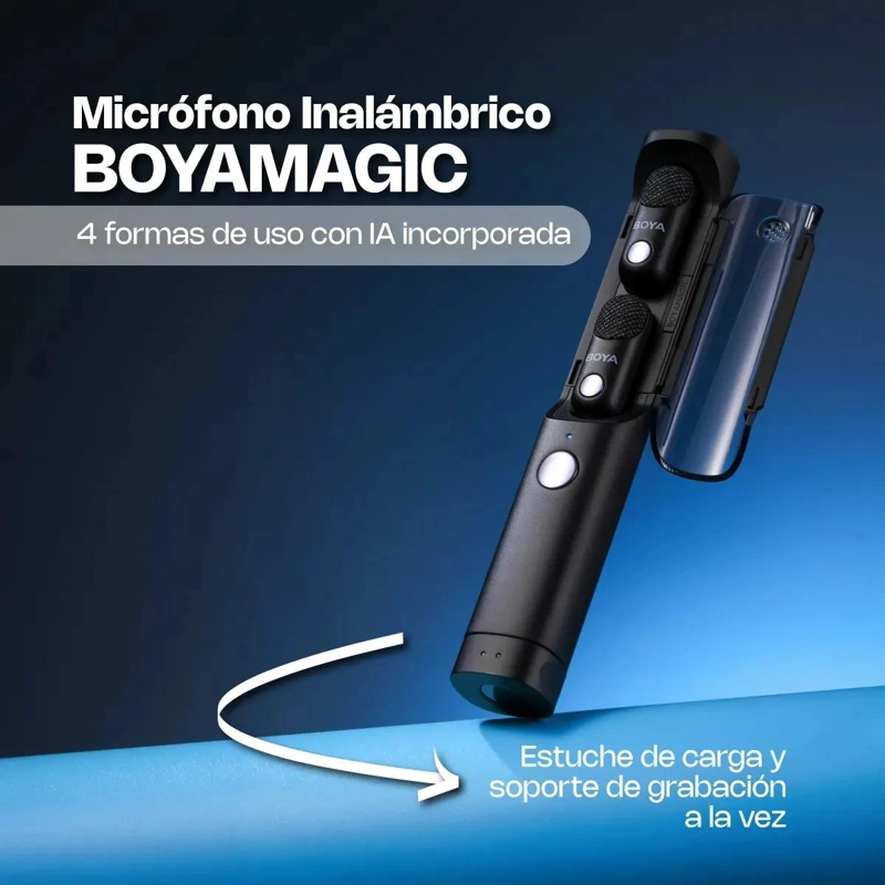 MICROFONO INALAMBRICO COMPACTO CON CANCELACION DE RUIDO PARA GRABACIONES - 5