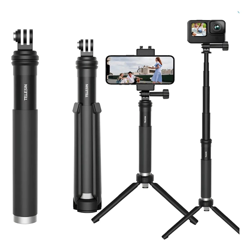 BASTON SELFIE TRIPODE EXTENSIBLE PARA SMARTPHONE Y CAMARAS - 1