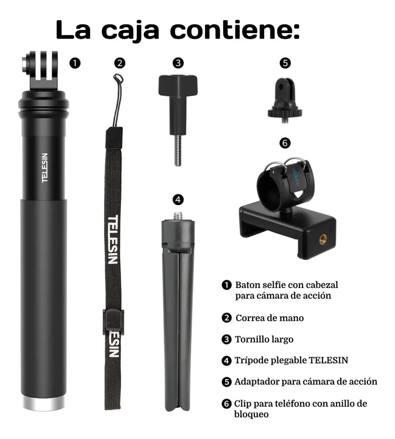 BASTON SELFIE TRIPODE EXTENSIBLE PARA SMARTPHONE Y CAMARAS - 9