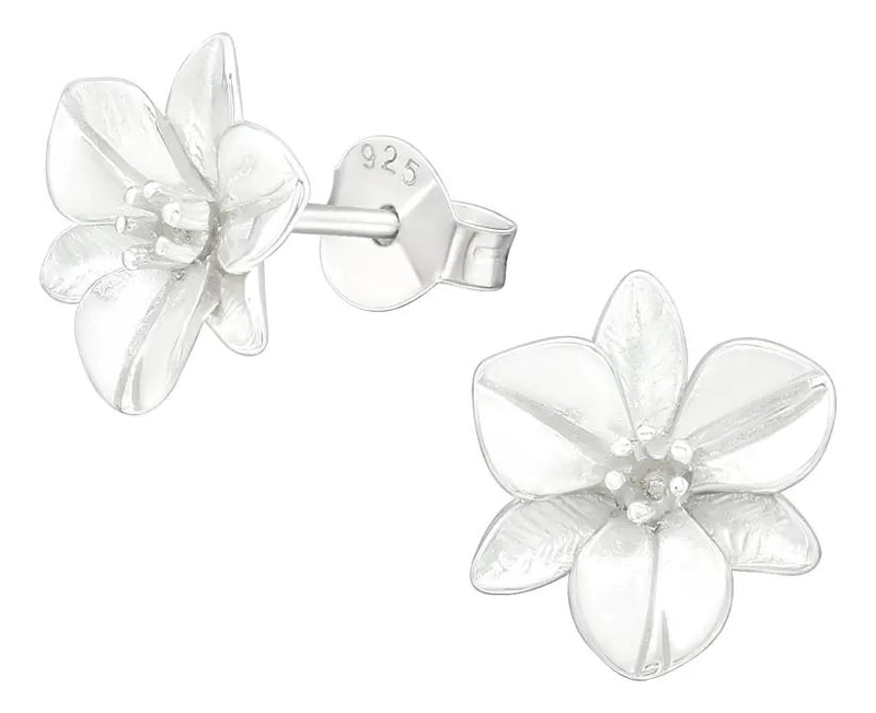 AROS DE FLOR EN PLATA FINA 925 PARA PENDIENTES - 2
