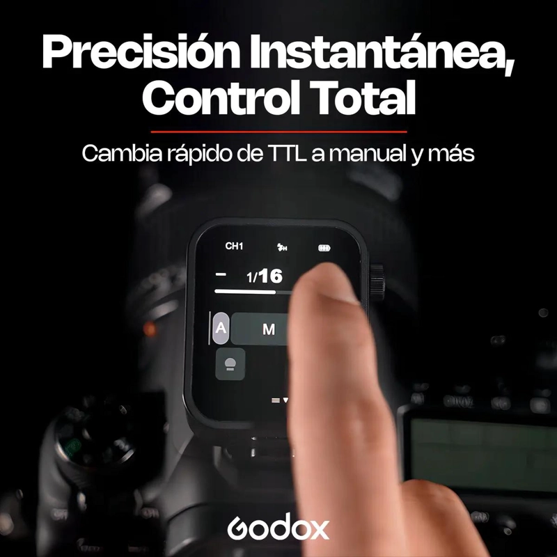 DISPARADOR INALAMBRICO TTL GODOX X3-C PARA CANON CON PANTALLA TACTIL - 10