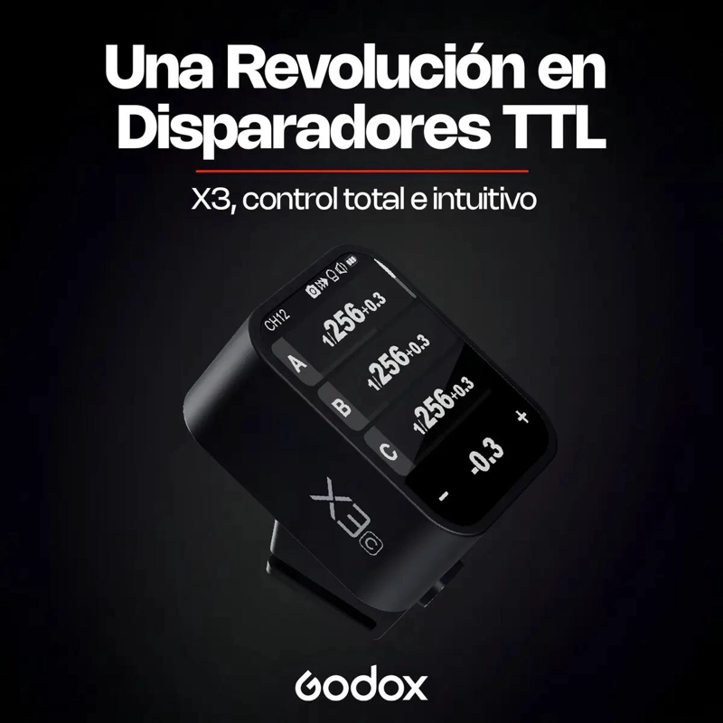 DISPARADOR INALAMBRICO TTL GODOX X3-C PARA CANON CON PANTALLA TACTIL - 7