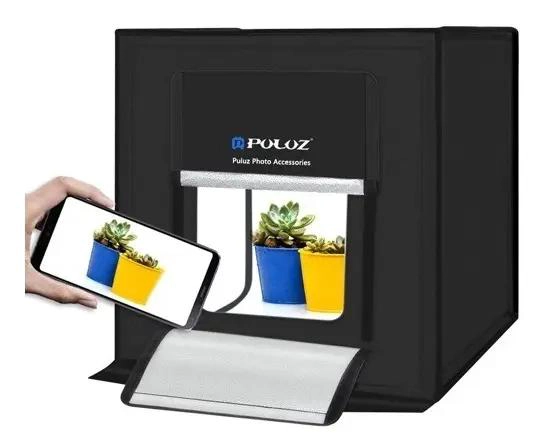 ESTUDIO FOTOGRAFICO PORTATIL CON ILUMINACION LED 40X40 CM - 1