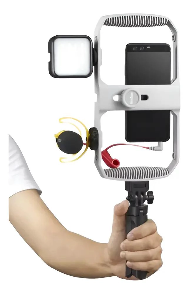 KIT DE ESTABILIZADOR Y MICROFONO PARA TELE FONOS INTELIGENTES - 3