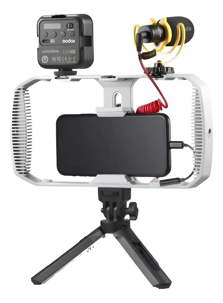 KIT DE ESTABILIZADOR Y MICROFONO PARA TELE FONOS INTELIGENTES - 5