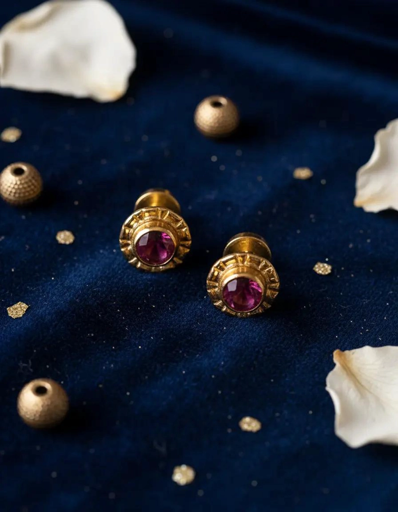 AROS DE ORO ROSA 18K CON CIRCONES PARA BEBE S Y MUJERES - 3