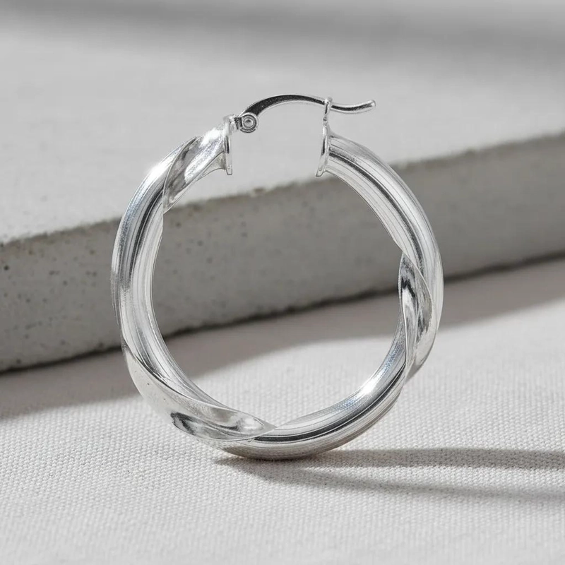 AROS CHUNKY DE PLATA 925, DISEÑO ELEGANTE Y LIVIANO - 5