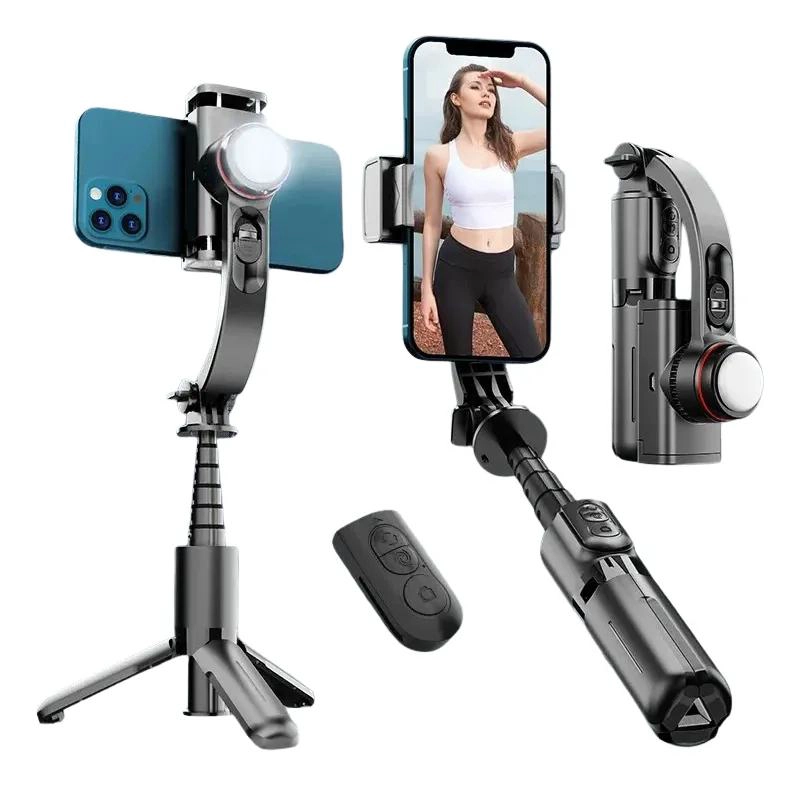 GIMBAL ESTABILIZADOR PLEGABLE CON LUZ LED Y CONTROL REMOTO - 1