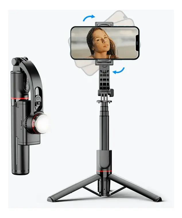 GIMBAL ESTABILIZADOR PLEGABLE CON LUZ LED Y CONTROL REMOTO - 4