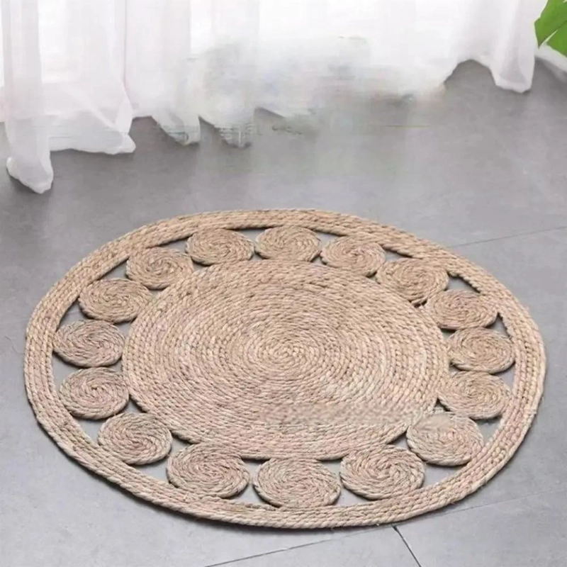 ALFOMBRA REDONDA DE YUTE NATURAL PARA DECORACION INTERIOR Y EXTERIOR - 8