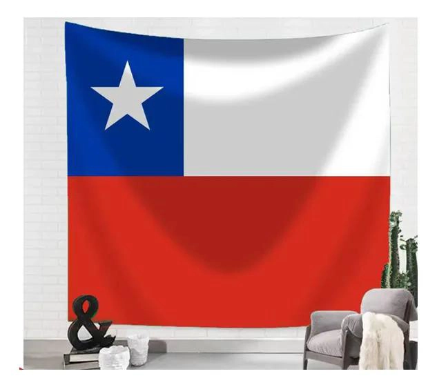 FONDO DE TELA BANDERA DE CHILE 200X300CM PARA CELEBRACIONES - 1