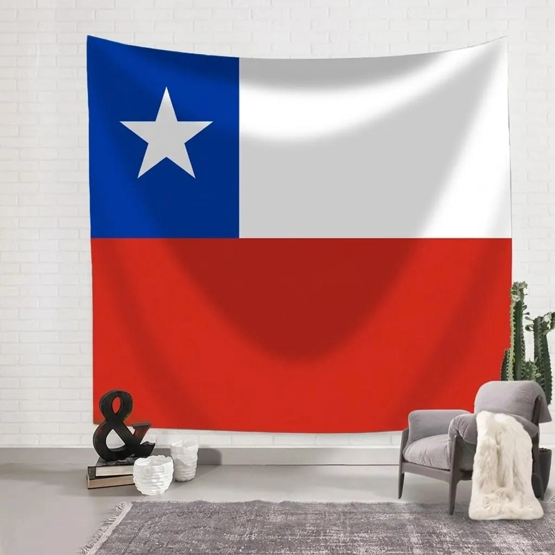 FONDO DE TELA BANDERA DE CHILE 200X300CM PARA CELEBRACIONES - 2