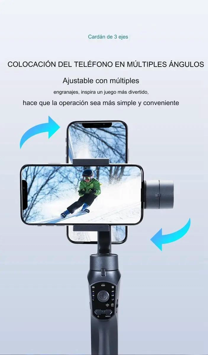 GIMBAL ESTABILIZADOR 3 EJES PARA CELULARES CON FUNCIONES AVANZADAS - 10