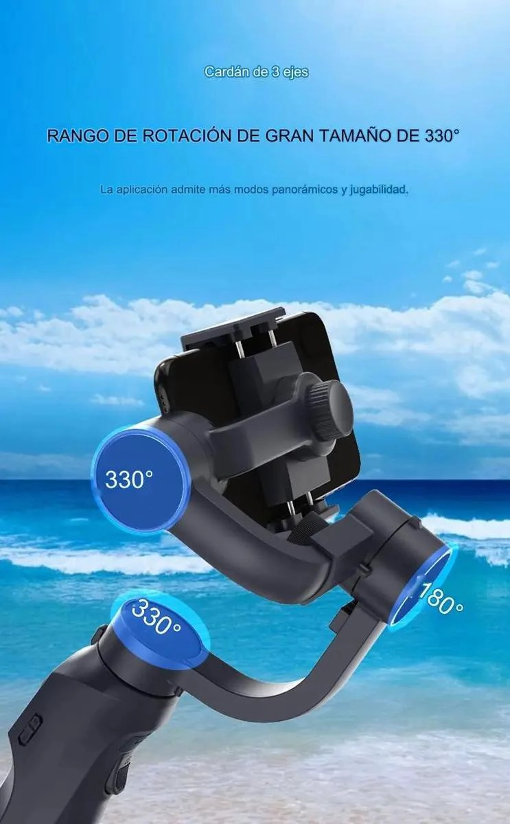 GIMBAL ESTABILIZADOR 3 EJES PARA CELULARES CON FUNCIONES AVANZADAS - 8