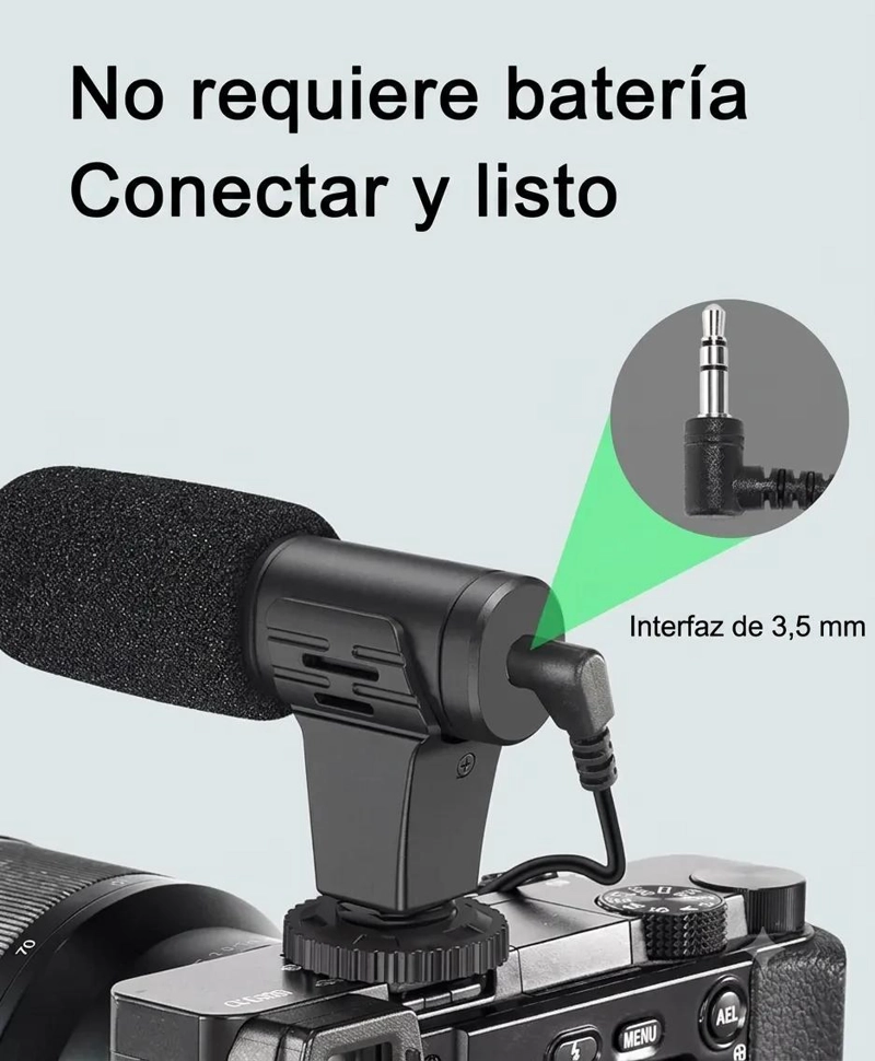 SOPORTE CELULAR CON MICROFONO Y LUZ LED PARA TRIPODE - 3