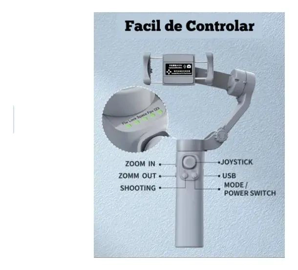ESTABILIZADOR PLEGABLE PARA CELULARES CON SOPORTE AJUSTABLE - 4