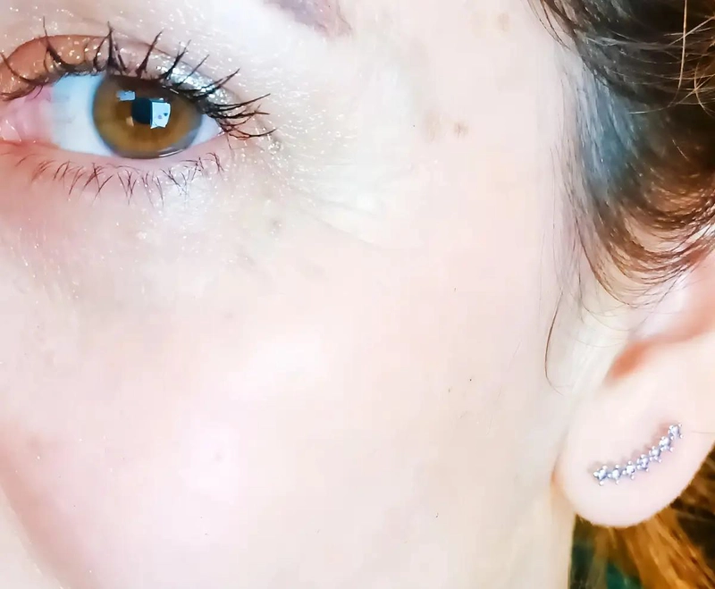 AROS CURVOS DE ACERO QUIRURGICO CON ZIRCONIA EN LILA - 2
