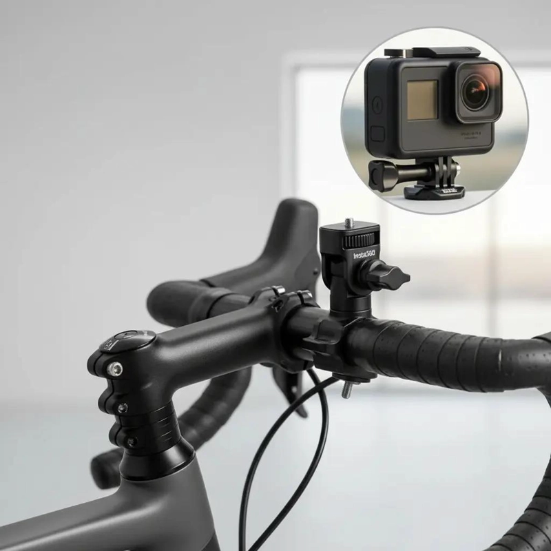 SOPORTE PARA CAMARA Y PALO DE SELFIE PARA BICICLETA - 1