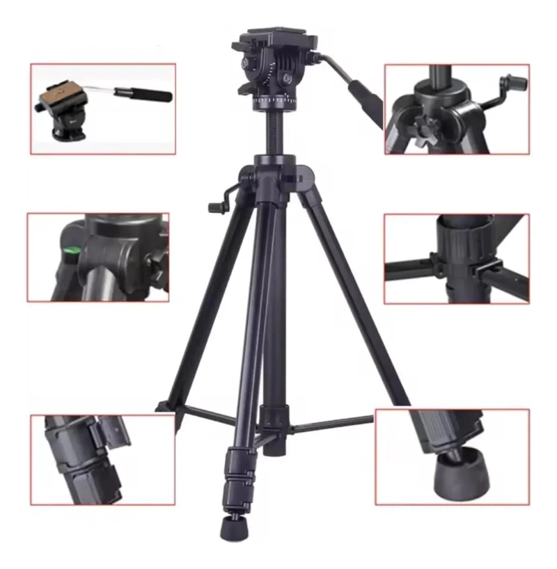 TRIPODE PROFESIONAL DE ALUMINIO PARA FOTOGRAFIA Y VIDEO - 4